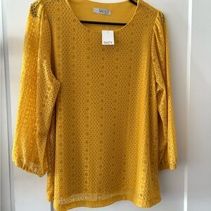 Yellow Lace Women's Top